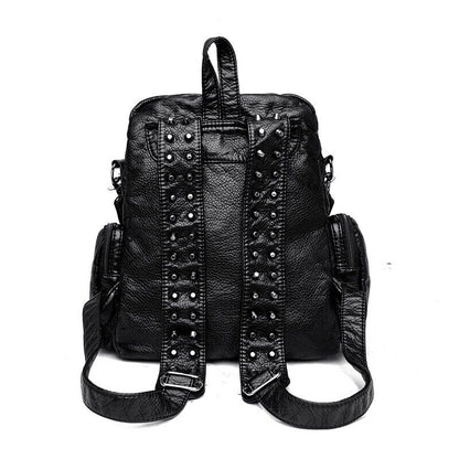 Backpacks Women Leather Daypack Anti-theft Travel Bag Large School Bag
