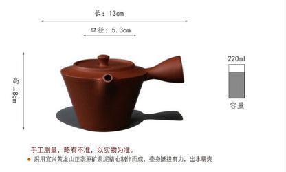 220cc chinese Yixing Handmade Zisha teapot JiangPo clay TangYu Gongfu Hu Tea Pot