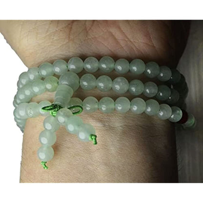 6mm Jade Stone Beads Bracelet Certificate a Link Wrist Elastic Hand String