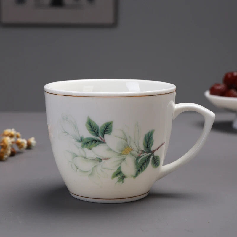 Chinese Blue and White Porcelain Teacup with Handle Office Coffee Cup Ceramic