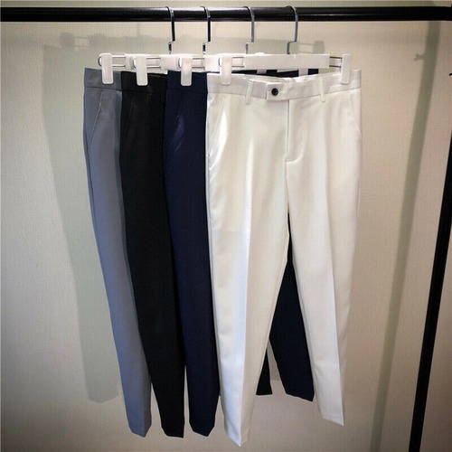 Business Pants Mens Dress Suit Ankle Length Man Office Trousers Men Clothes