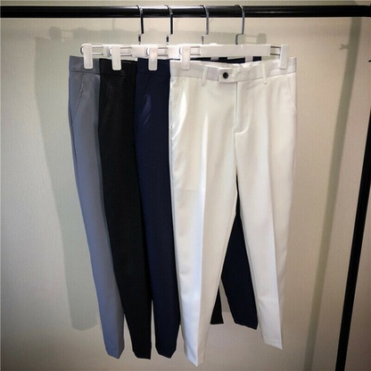 Business Pants Mens Dress Suit Ankle Length Man Office Trousers Men Clothes