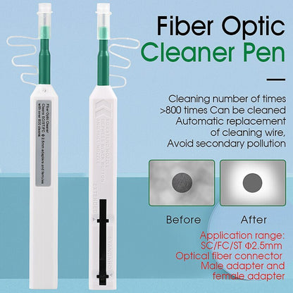 SC/FC/ST 2.5mm Fiber Optic Cleaning Pen LC/MU 1.25mm Cleaning Fiber Cleaner Tool