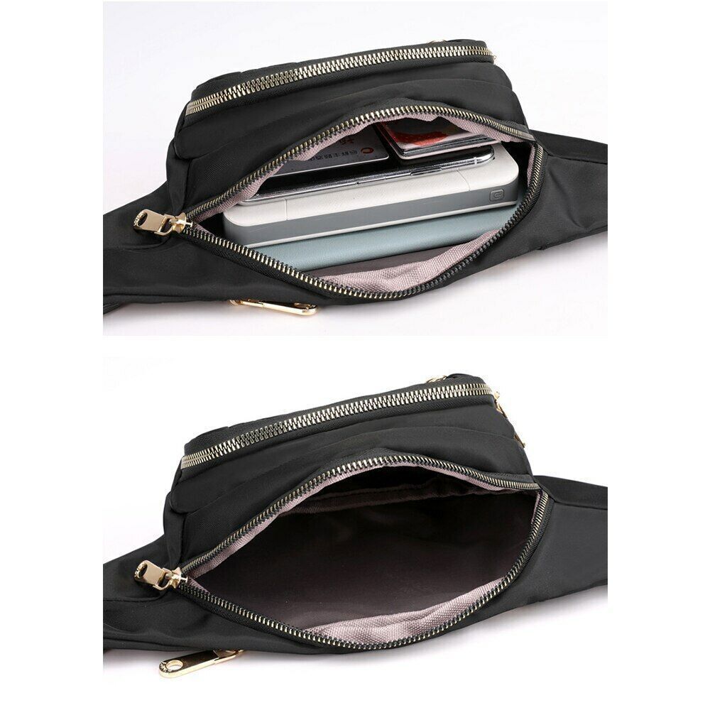 Oxford Cloth Waterproof Belt Bags Crossbody Chest Bag Fashion Banana Hip Purse