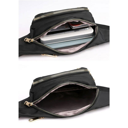 Oxford Cloth Waterproof Belt Bags Crossbody Chest Bag Fashion Banana Hip Purse