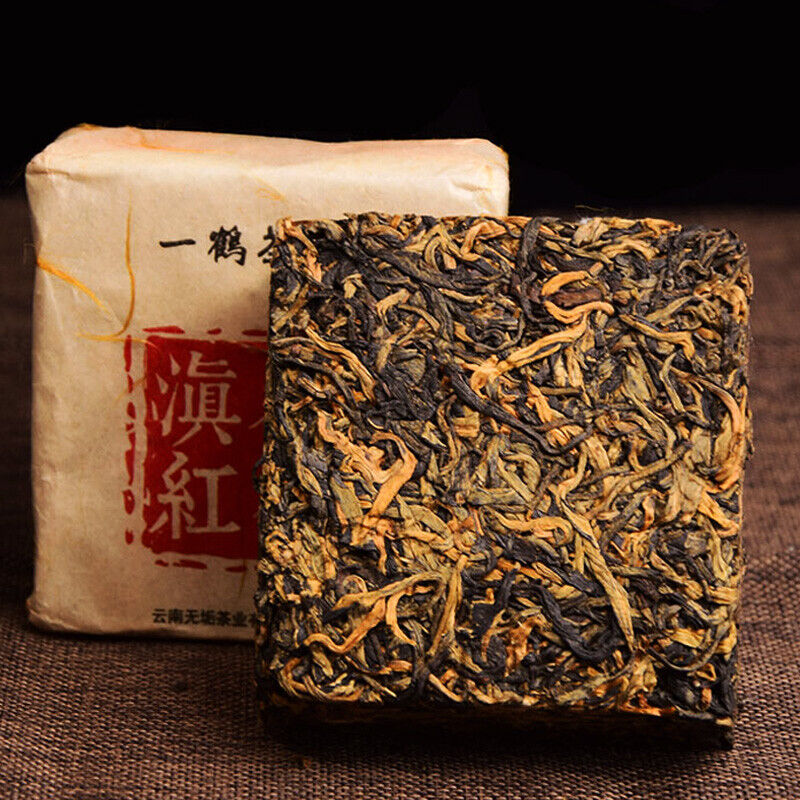 400 Years Ancient Tree Golden Bud Dian Hong Yunnan Gold Black Tea Brick 250g