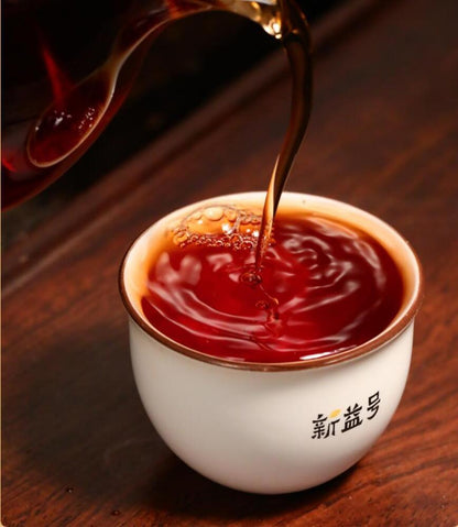 357g,2018 Yunnan bulang XIN YI HAO Peacock Ripe puerh tea puer big tree pu er 普洱