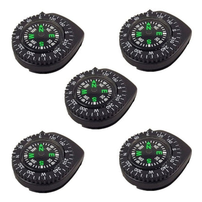 5pieces Mini Portable Compass Watch Band Slip Navigation Wrist Navigation Strap