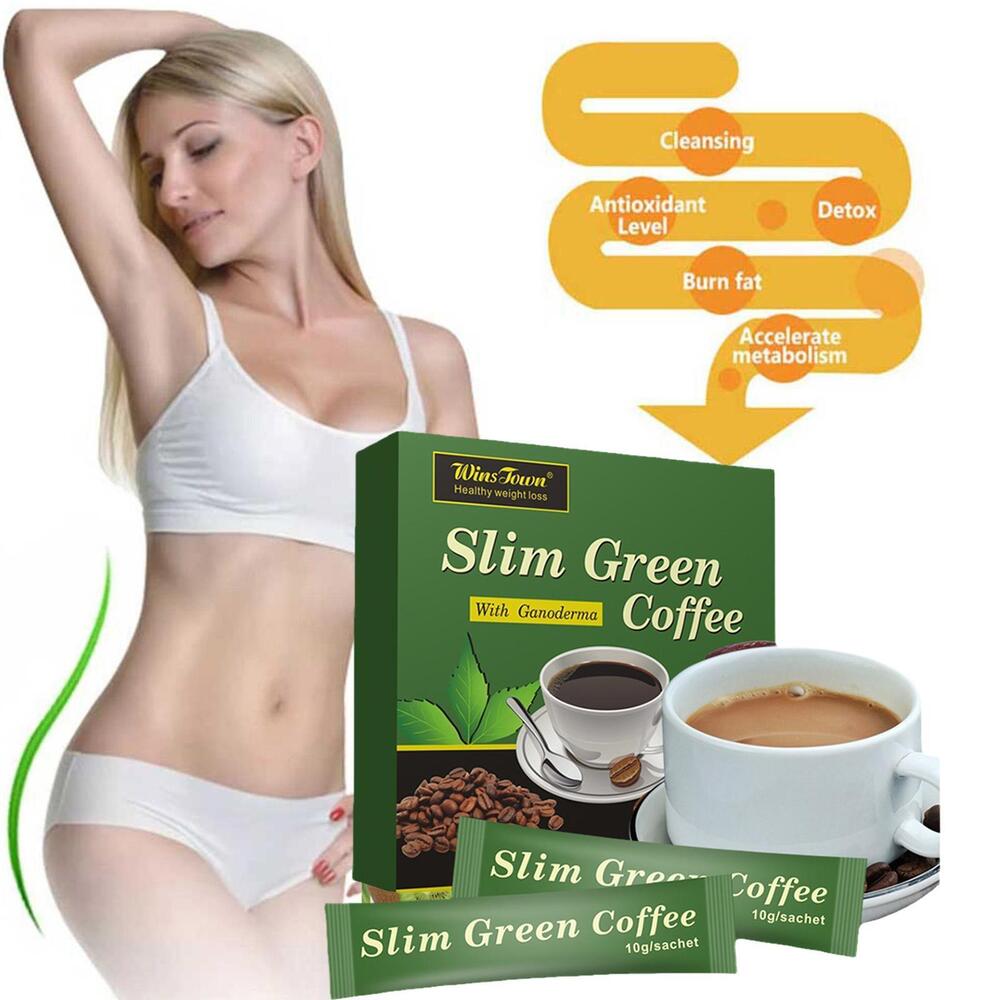 Weight Loss Green Coffee with Ganoderma Control Weight Detox Slim Tea 18pcs/box