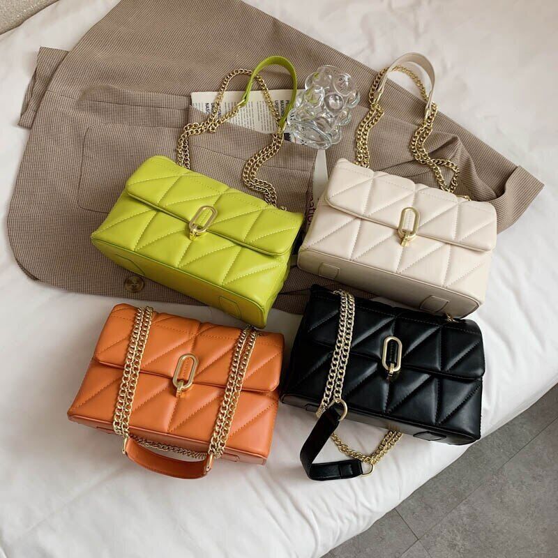 Shoulder Bag Women Leather Pu Quilted Bag Female Luxury Handbags Women Bags