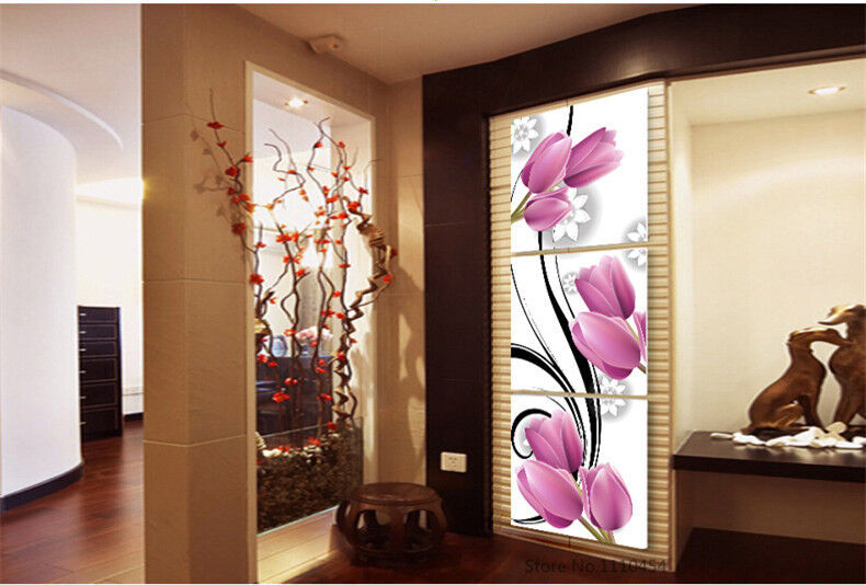 DIY 5D Flower Triptych Rhinestones Pictures Diamond Painting Hand Diamond Mosaic