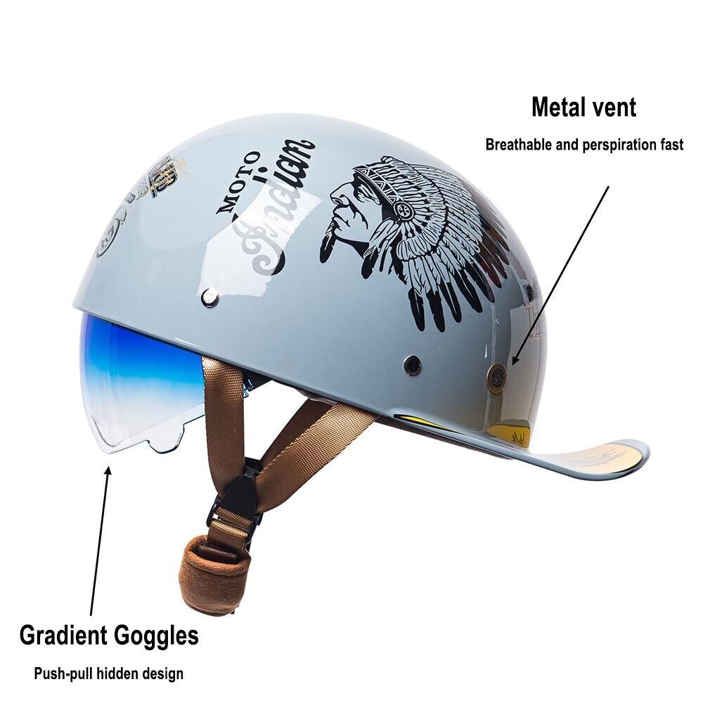 Adult Motorcycle Half Helmet Motorcycle Helmet Baseball Cap For Men Women Gift