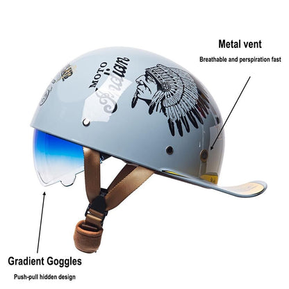 Adult Motorcycle Half Helmet Motorcycle Helmet Baseball Cap For Men Women Gift