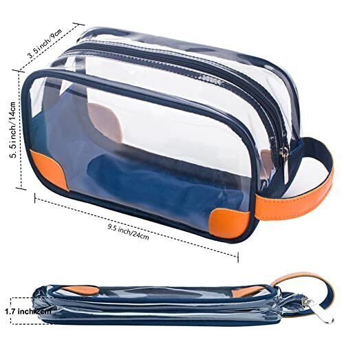 Lermende Toiletry Bag for Men and Women, Mens Blue