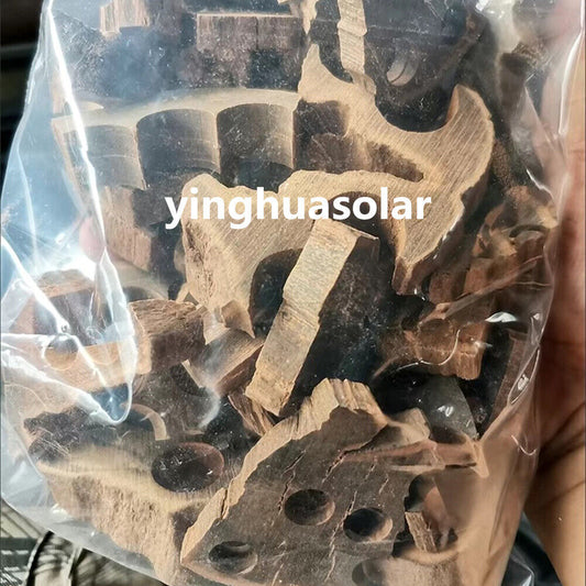 巴布亚贡木沉香手串边角料熏香小雕件配饰雕刻摆件茶垫黑油脂多East Naturhus Tribute Wood Agarwood ResidueMaterial