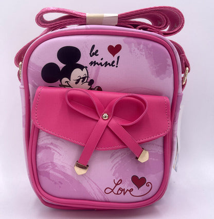 Disney Mickey and Friends Love Crossbody Bag 8.5" Lady Purse Minnie New Gift