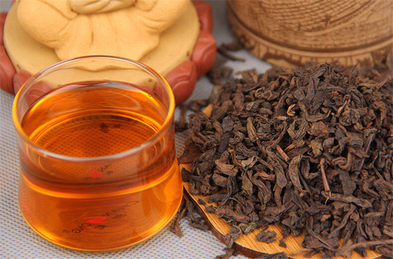 100g China Puer Tea Ripe Pu Erh Loose Black Tea Yunnan Green Food Retro Packing