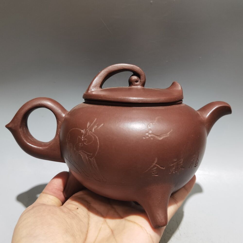 Vintage Chinese Yixing Purple Clay Teapot Zisha Ceremony Fashion Gift Teaware