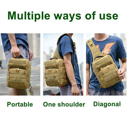 Men Shoulder Chest Bag Sports Nylon Army Hunting Camping Hiking Travel Backpack