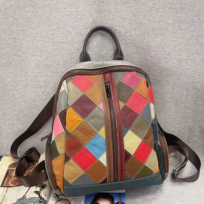 New Designer Cow Leather Colorful (random) Bag, Women's Backpack Travel Bag