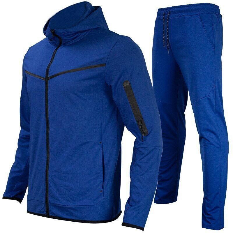 Hoodies Sweatpants 2Pieces Set Men Tracksuit Tops Joggers Pants Set Mens Suit
