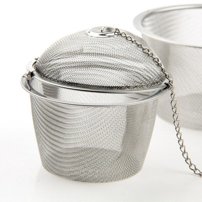 Stainless Steel Tea Spice Ball Mesh Infuser Tea Handle Filter Strainer Diffuser