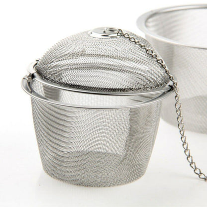 Stainless Steel Tea Spice Ball Mesh Infuser Tea Handle Filter Strainer Diffuser