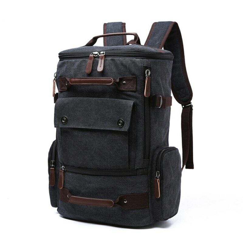 Men's Backpack Vintage Canvas Backpack Men Travel School Bags Large Capacity Bag