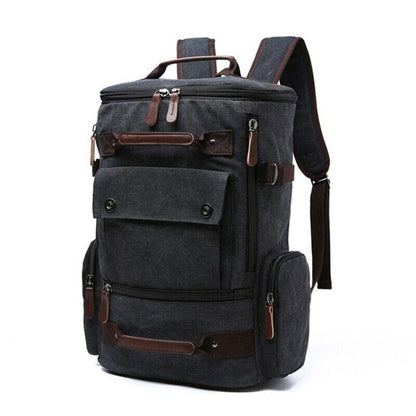 Men's Backpack Vintage Canvas Backpack Men Travel School Bags Large Capacity Bag