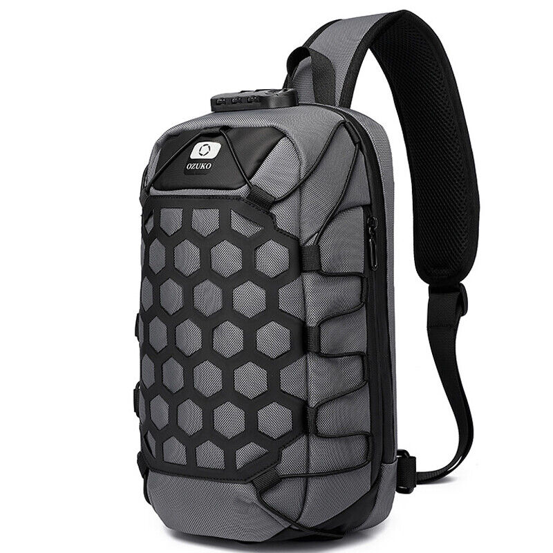 Sling Backpack Oxford cloth Waterproof&Anti-theft Crossbody Shoulder Bag USBPort