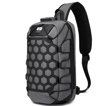 Sling Backpack Oxford cloth Waterproof&Anti-theft Crossbody Shoulder Bag USBPort