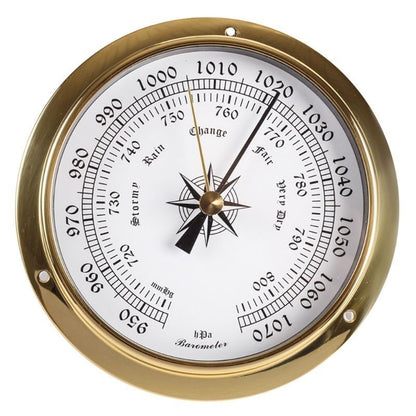 Hygrometer Barometer 115mm Wall Mounted Thermometer Tidal Clock Weather Station