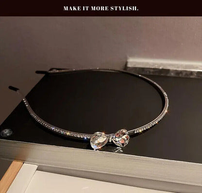 Women Headband Hair Accessories Shiny Rhinestone Crystal Party Elegant Headpiece