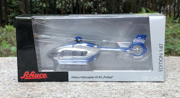 New 1:87 Scale Airbus Helicopter H145 Polozei Helicopter Metal + Plastic Model