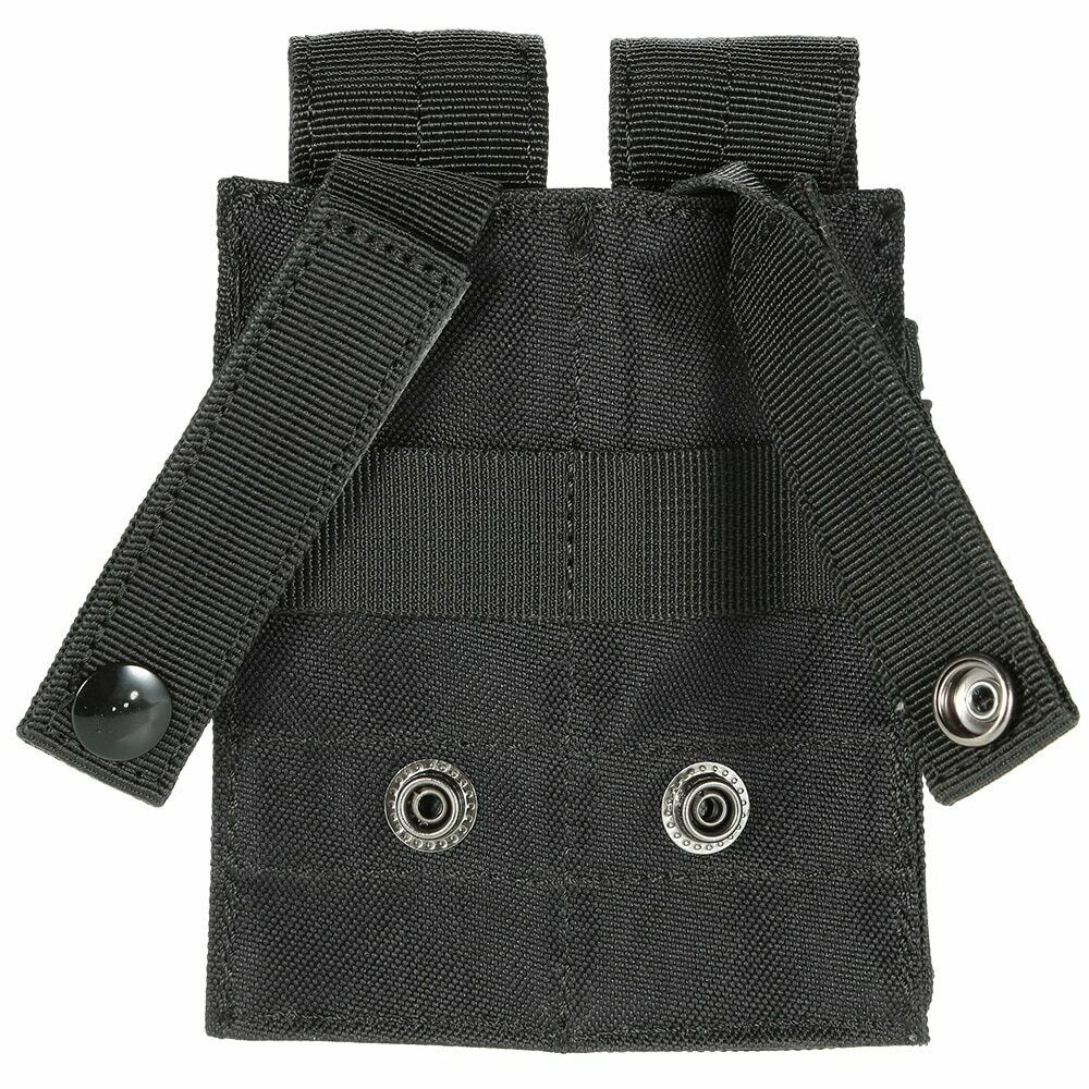 9mm Tactical Double Magazine Pouch Flashlight Holder Hunting Waist Belt Mag Bag