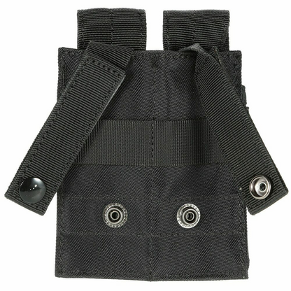 9mm Tactical Double Magazine Pouch Flashlight Holder Hunting Waist Belt Mag Bag