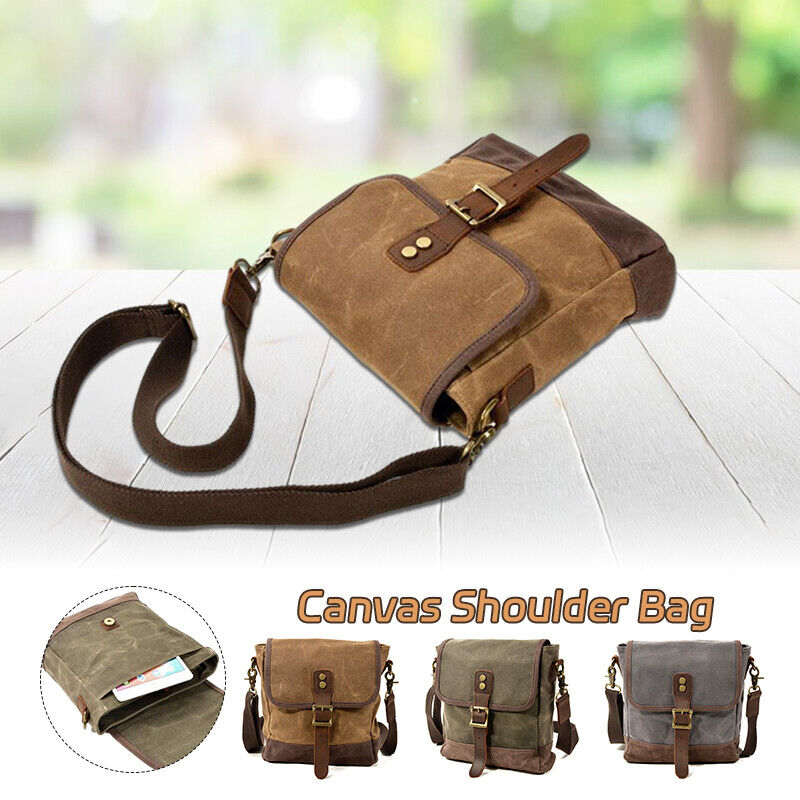 Mens Medieval Crossbody Canvas Bag Shoulder Bag Leisure Package Outdoor Travel