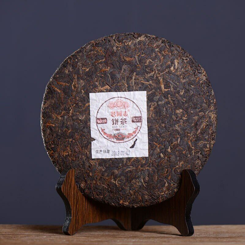 357g 2019 Old Comrade Haiwan Shu Puer Tea LaoTongZhi 9978 Batch 191 Ripe Puer