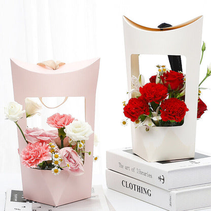 5Pcs Gift Box Flower Paper Boxs Creative Bouquets Bag Wedding Gift Boxes