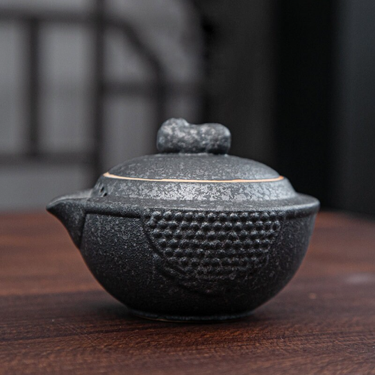 Ceramic Teapots with 2 Cups Portable Travel Tea Set