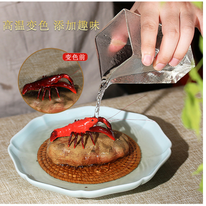 Purple sand color changing tea pet lobster stone toad Golden Toad Play Pet