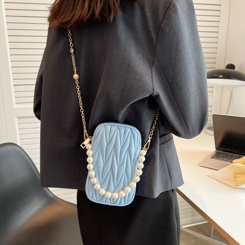 Mini Shoulder Bag Women PU Leather Crossbody Handbag Holder Bag Zipper Wallet