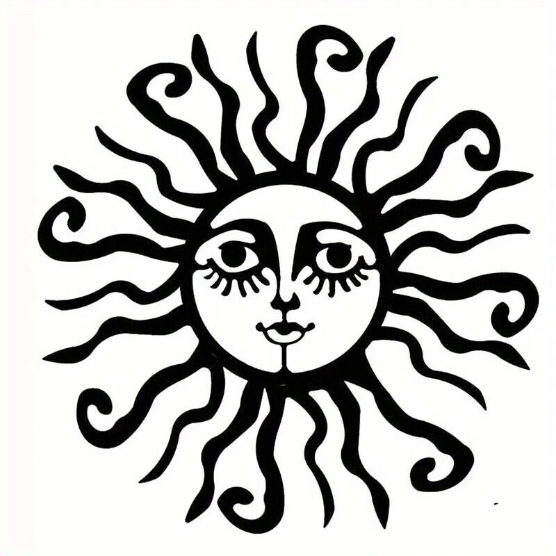 Elegant Sun Face Wall Art - Add a Touch Home Decor Hanging Wall Art
