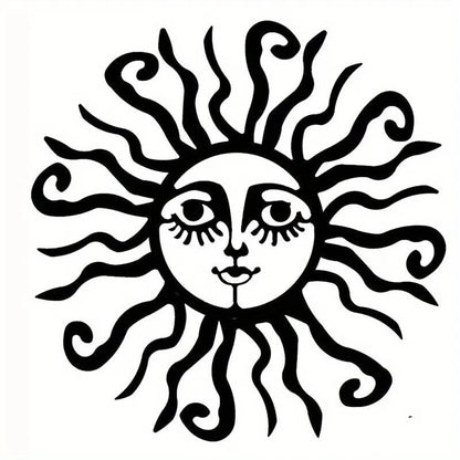 Elegant Sun Face Wall Art - Add a Touch Home Decor Hanging Wall Art