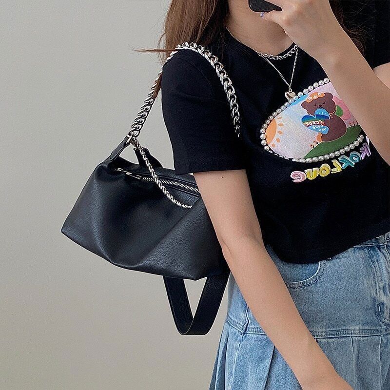 Women Bag Leather Shoulder Crossbody bags Pouch Solid Color ladies Handbags
