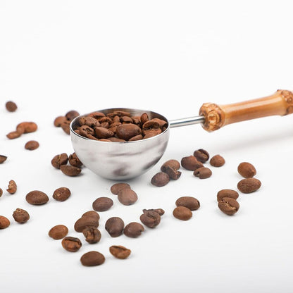 Stainless Steel Coffee Measuring Scoop Tablespoon Bamboo Handle Kitchen Gift