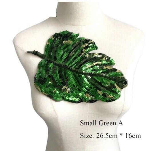 Clothing Applique Sew-On Patch Large Sequins Leaves Fashion DIY Jeans Decoration