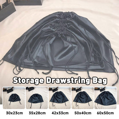 Jewelry Cosmetics Storage Drawstring Bag Satin Dust Pouch Soft Shoes Handbag