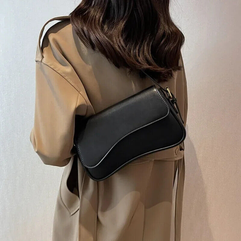 Leather Crossbody Bags Women Female Shoulder Underarm Bag Armpit Handbags Purses