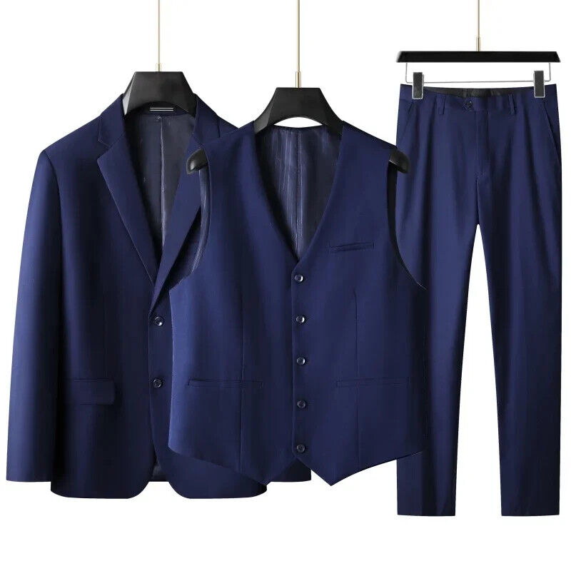 Men's Suit (suit + Vest + Trousers) Plus Fat Wedding Dress 3/2 Sets FourSeasons